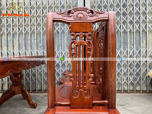 Hình ảnh chi tiết mẫu bàn ghế ăn cây đàn 8 ghế